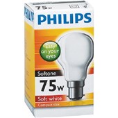 PHILIPS SOFTONE 75W BAYONET BULB