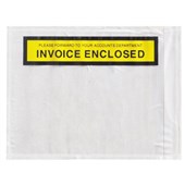 DOCUMENT POUCH LABELOPES INVOICE  ENCLOSED 115X150MM WHITE BACKED S772 1000BOX