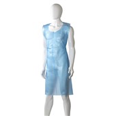 MPH APRON POLYETHYLENE BACK TIE 800MM X 1250MM X 20MU WHITE CARTON 700