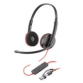 POLY BLACKWIRE 3220 STEREO USBC HEADSET USBCA ADAPTER