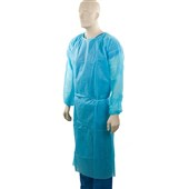 BASTION PP CLINICAL GOWN BLUE ISOLATION CTN100