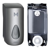MPH FOAM SOAP WALL DISPENSER  SILVER 1000ML  INCLUDES CARTRIDGE