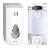 MPH FOAM SOAP WALL DISPENSER  WHITE 1000ML  INCLUDES CARTRIDGE