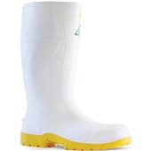 BATA SAFEMATE 400MM SAFETY GUMBOOTS WHITEYELLOW SIZE 15