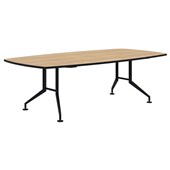 SHOT TABLE BARREL SHAPE 3000 X 1200 X 25MM BLACK FRAME CLASSIC OAK NATURALE