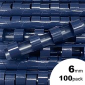 BINDING COILS PLASTIC 20 RING 6MM NAVY BOX100