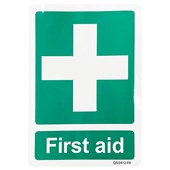 FIRST AID STICKER  340MM WIDTH X 240MM HEIGHT
