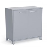 CUBIT CUPBOARD 2 SHELVES W900 X D450 X H900MM SILVER