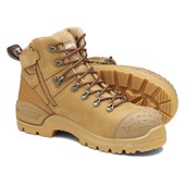 JOHN BULL BOOTS BRONCO 30 135MM ZIP STEEL CALANTI PENETRATION MID SOLE WHEAT  SPECIFY SIZE