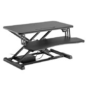 BRATECK ELECTRIC SCISSOR LIFT DESKTOP SITSTAND WORKSTATION WORK SURFACE SIZE 800X400MM LXW BLACK