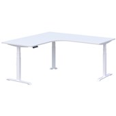 SUMMIT II ELECTRIC WORKSTATION 1550X1550MM WHITE FRAME WHITE TOP  SHARKNOSE UNDERPAINTED
