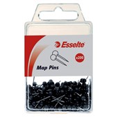 MAP PIN ESSELTE BLACK COLOUR BOX200