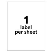 LABEL LASERINKJET 1 UP LABEL PER PAGE MATTE WHITE 210 X 297MM 100PKT FORMTEC