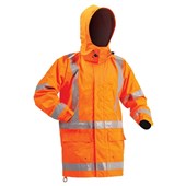 JACKET WET WEATHER BISON STAMINA ORANGE TTMC 46RJKTORA SIZE MED