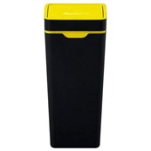 WASTE BIN METHOD 60L TOUCH TO OPEN YELLOW MIXED RECYCLING