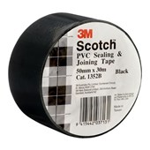 TAPE SCOTCH 1352B PVC SEALING  JOINING TAPE 50MM X 30M BLACK 6EACTN