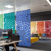 CASCADE SCREEN CEILING HUNG ACOUSTIC  SPECIFY DESIGN AND COLOUR