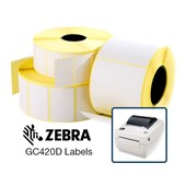 PRINTER LABEL ZEBRA THERMAL 34 X 22MM PERMANENT 1 ACROSS 1000ROLL GC420D PRINTER
