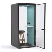 HAVEN QUIET BOOTH POD SOLO PLUS CLEAR GLASS BLACK