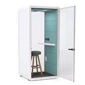 HAVEN QUIET BOOTH POD SOLO PLUS CLEAR GLASS WHITE