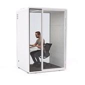 HAVEN QUIET BOOTH POD FOCUS CLEAR GLASS WHITE