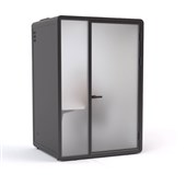 HAVEN QUIET BOOTH POD FOCUS SWITCH FROSTED GLASS BLACK