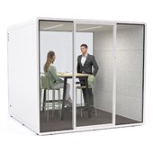 HAVEN QUIET BOOTH POD STUDIO CLEAR GLASS WHITE