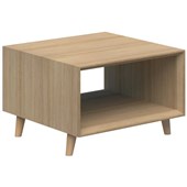 OSLO BOX COFFEE TABLE 600X600MM 450MM H WITH NATURAL TIMBER FEET CLASSIC OAK FINISH