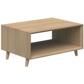 OSLO BOX COFFEE TABLE 600X800MM 450MM HIGH WITH NATURAL TIMBER FEET CLASSIC OAK FINISH