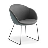 AMELIA VISITOR CHAIR WITH SLED BASE WITH CUSTOM FABRIC OPTIONS