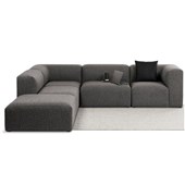 EDEN DISTRICT MODULAR DELUXE SOFT SEATING COUCH MODULE 3  5 SEATER INCL 2 SINGLE 2 CORNER 1 OTTOMAN