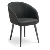 ARIA VISITOR CHAIR WITH BLACK ASH TIMBER LEGS