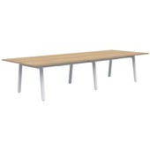 MODELLA II FRAME MEETING TABLE  3600X1200MM WHITE FRAME CLASSIC OAK TOP