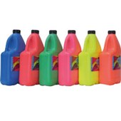 5 STAR TEMPERA POSTER PAINT WASHABLE 2L FLUORESCENT MAGENTA