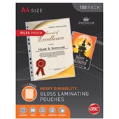 GBC FILEX LAMINATING POUCH 125 MICRON A4 CLEAR PACK 100