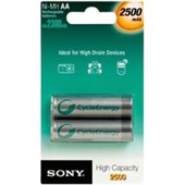 NIMH BATTERY SONY NHAAB2EN AA SIZE RECHARGABLE 2500MAH CYCLE ENERGY PACK 3