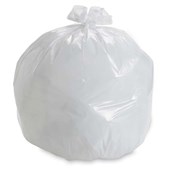 HARVEYS RUBBISH BAG 14MU W230 X H220 X D510MM WHITE PACK 50
