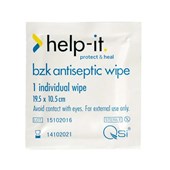HELPIT BZK WIPES ANTISEPTIC PACK 10