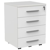 KNIGHT CUBIT MOBILE 4 DRAWER LOCKABLE W466 X D460 X H640MM WHITE