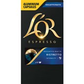 LOR ESPRESSO COFFEE CAPSULES RISTRETTO DECAF BOX 10