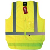 ESKO GOOD2GLOW SAFETY VEST DAYNIGHT WITH CELLPHONE ID AND PEN POCKETS 2XL HIVIS YELLOW