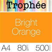 TROPHEE COLOURED PAPER A4 80GSM BRIGHT ORANGE PACK 500