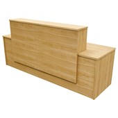 ZEALAND RECEPTION COUNTER WITH DESK MILFORD W2400 X D700 X H1125MM TAWA