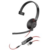 PLANTRONICS BLACKWIRE C5210 HEADSET USBA WIRED MONAURAL BLACK