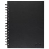 OKIN SPIRAL NOTEBOOK A4 HARD COVER BLACK 200 PAGE