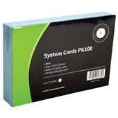 OSC SYSTEM CARDS 102 X 152MM BLUE PACK 100