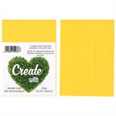 CREATE WITH SELF SEAL ENVELOPES C6 E12 METALLIC GOLD PACK 25