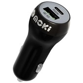 MOKI POWER DELIVERY USB TYPEC WITH QUICK CHARGE USB 30 20W CAR CHARGER WHITE