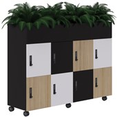 MASCOT LOCKERS WITH PLANTER 2 TIER 4 BANK DIGITAL LOCKING H1200 STANDARD COLOURS