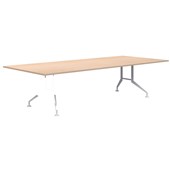 ACCENT SHOT BOARDROOM TABLE L3000 X D1200MM WHITE BASE REFINED OAK TOP